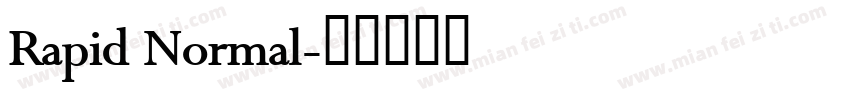 Rapid Normal字体转换